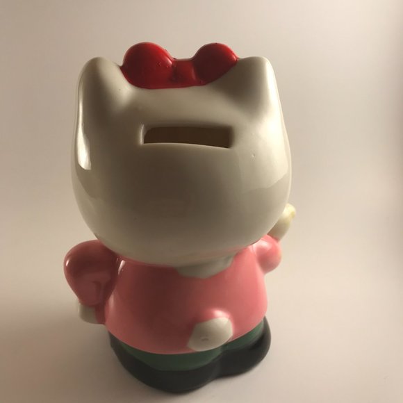 Vintage Girl with Cat Ceramic Coin Bank Hand Painted - Picture 4 of 7